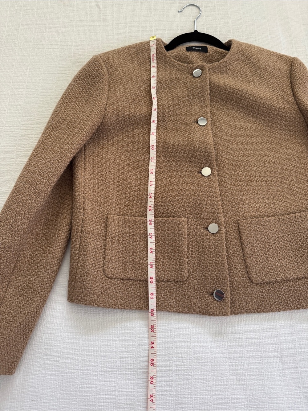 Classic Women’s Bouclé Button Jacket by Theory - Picture 7 of 8